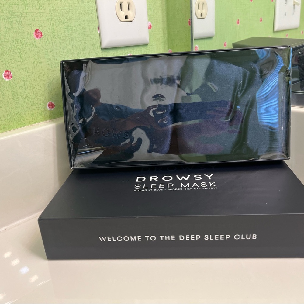 Drowsy Midnight Blue Silk Sleep Mask